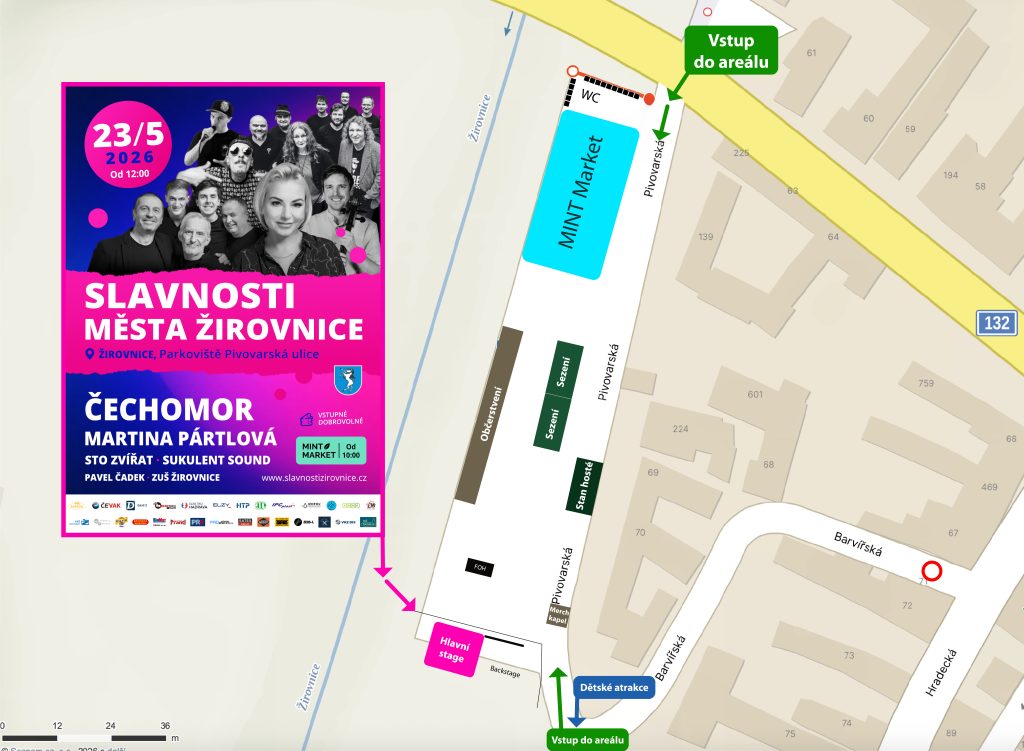 mapa slavnosti 1 2 Slavnosti města Žirovnice
